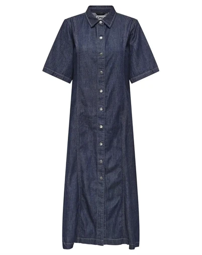 Only - ONLRuna Midi Kjole - Dark Blue Denim